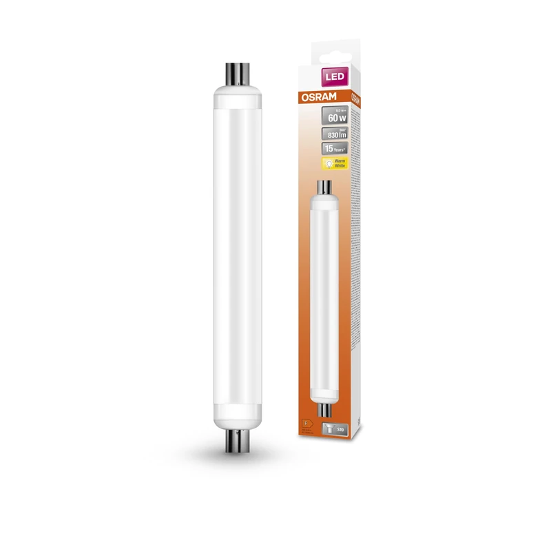 OSRAM Led Tubular Lamp Special S19 FR 60, Linear, 9W, 830Lm, 2700K, Warm White Light, Very Low Energy Consumption, Long Life, Led Alternative to Conventional Lamps