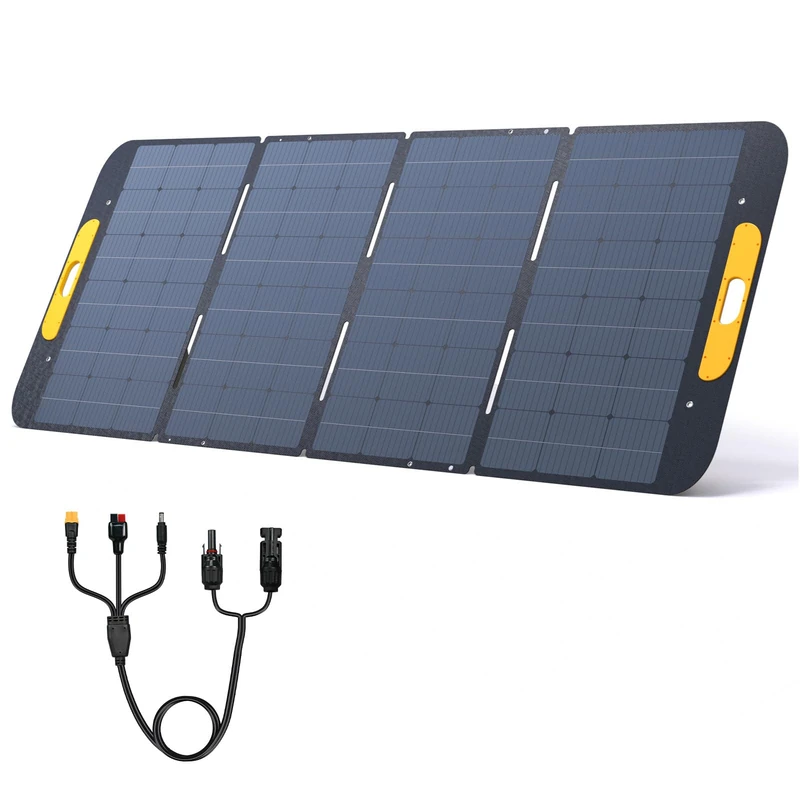 VTOMAN VS400 Portable Solar Panel 400W 43V - 25% Efficiency Foldable Solar Panel, IP67 Waterproof, MC4 Anderson XT60 DC5521 Adapters & Adjustable Kickstands, Off-Grid Power for Home, Camping