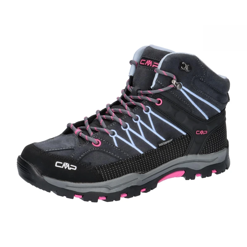 CMP Kids Rigel Mid Trekking Shoes Wp Hiking, Titanio-Skyway, 6.5 UK
