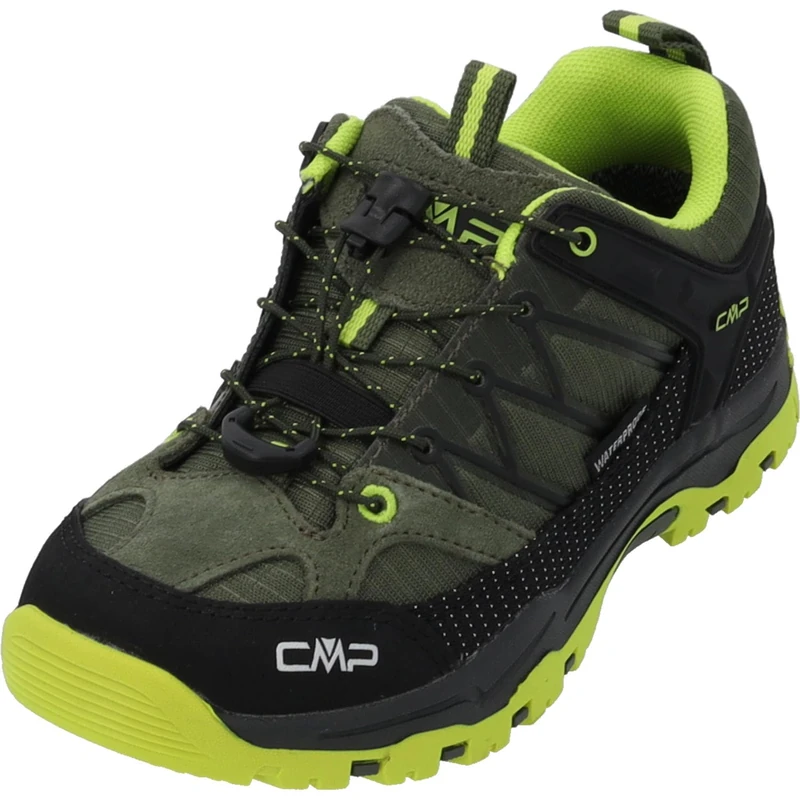CMP Boy's Unisex Kids Rigel Low Trekking Shoes Wp, 28, Acid Khaki, 10 UK Child