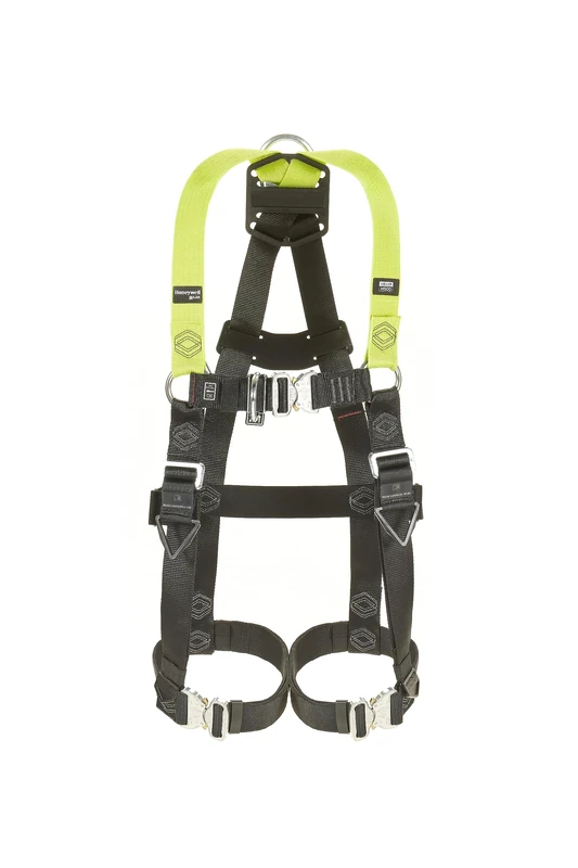 Miller H500 Full Body Construction Harness IS4 Model with Auto Quick-Release Leg Buckles, Back & Front D-Rings, Embedded RFID Tag, Rated 140 kg, Size 2, 1036110