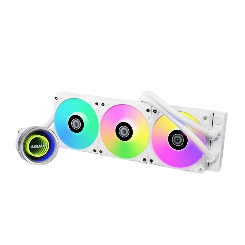 Lian Li Galahad II Trinity AIO 360mm ARGB CPU Water Cooler - White, High-Performance Liquid Cooling with Customisable RGB