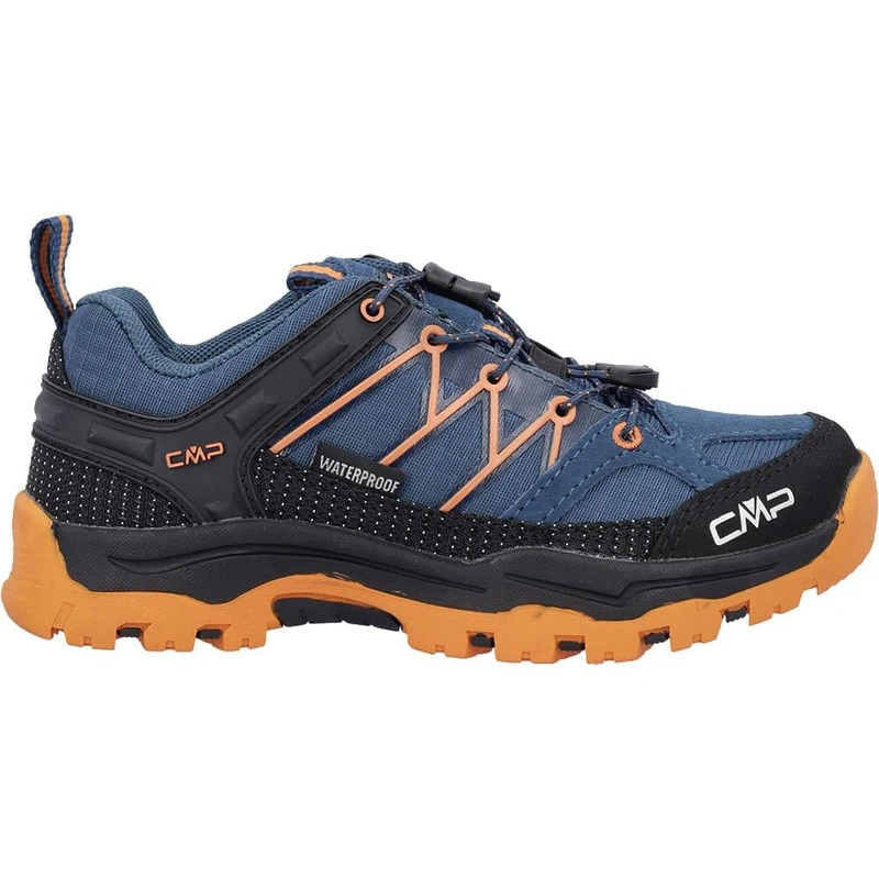 CMP Unisex Kid's Rigel Low Trekking Shoes Wp, Bluesteel-Flame, EU 33