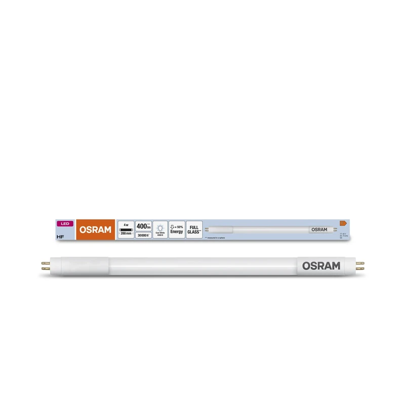 OSRAM Led Tube T5 Hf L8 Short 288 Mm, Linear Led Tube, 4W, 400Lm, 4000K, Cold White Light, Led Replacement for Classic T5 Fluorescent Tubes with A G5 Base, Long Life, Low Energy Consumption