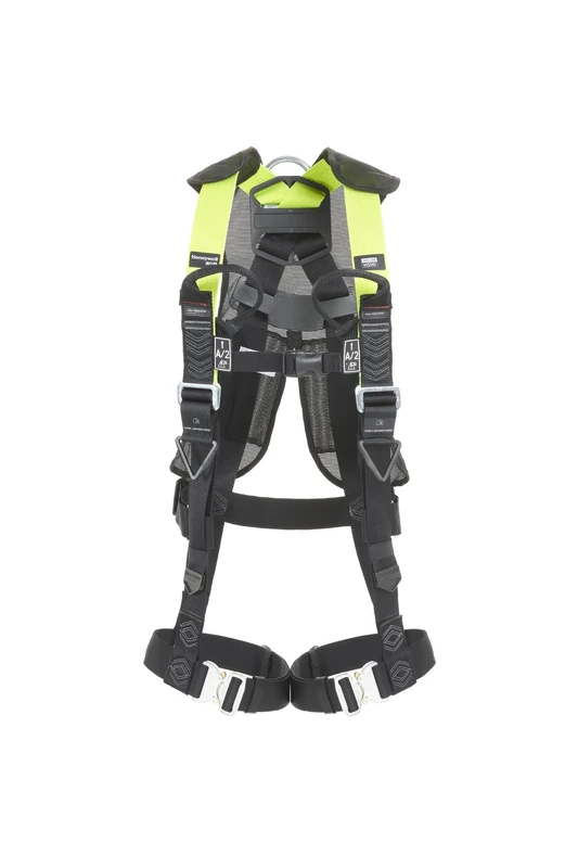Miller H500 Full Body Construction Harness QF1 Model, Auto Quick-Release Leg Buckles, Back D-Ring, 2 Front Web Loops, Embedded RFID Tag, Rated 140 kg, Size 3, 1036122