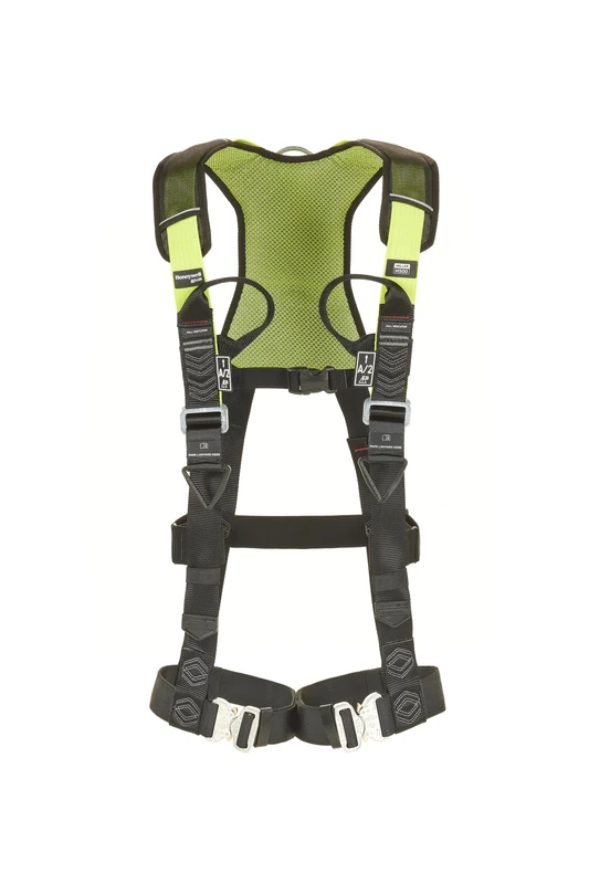 Miller H500 Full Body Construction Harness IS4 Model with Auto Quick-Release Leg Buckles, Back & Front D-Rings, Embedded RFID Tag, Rated 140 kg, Size 3, 1036111