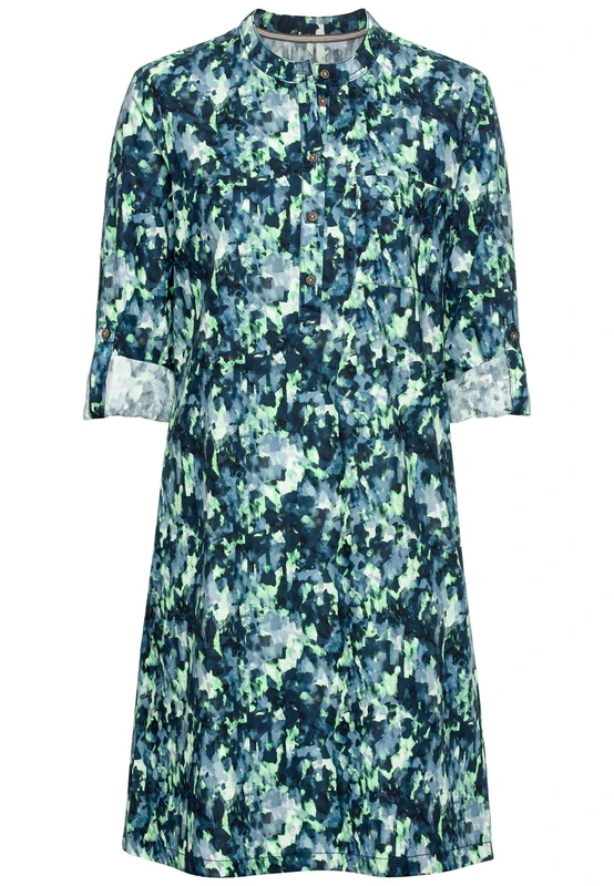 camel active Women's 391330-3s62 Dress, AOP Night Blue, XS - Image 1