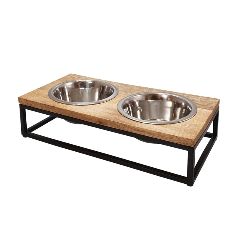 Nobby Elegant Diner Bowl Stand with 2 Bowls 48 x 24 x 14 cm 2 x Approx. 1800 ml