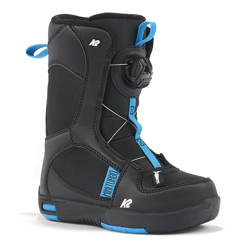 K2 Snowboarding MINI TURBO, Unisex youth snowboard boots, black, EU: 34 (UK: 2 / US: 3 / cm: 21.5) - 11H2020.1.1.030
