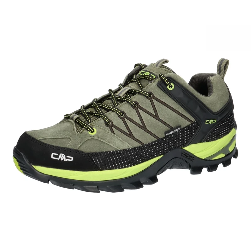 CMP Mens Rigel Low Trekking Shoes Wp, Kaki-Acido UK 10.5 - Image 1