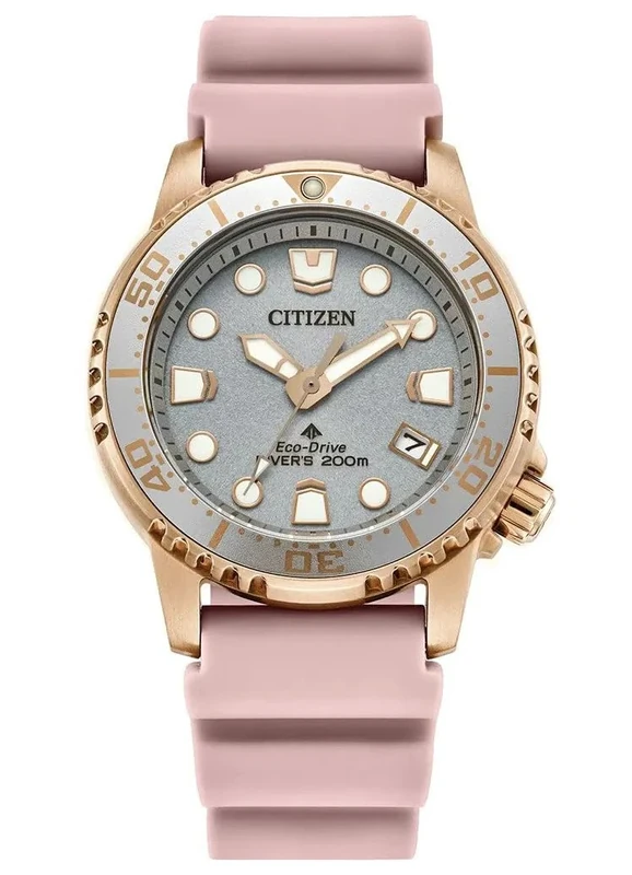 Citizen Promaster Aqualand EO2023-00A Women's Eco-Drive Solar Watch Stainless Steel with Rubber Strap