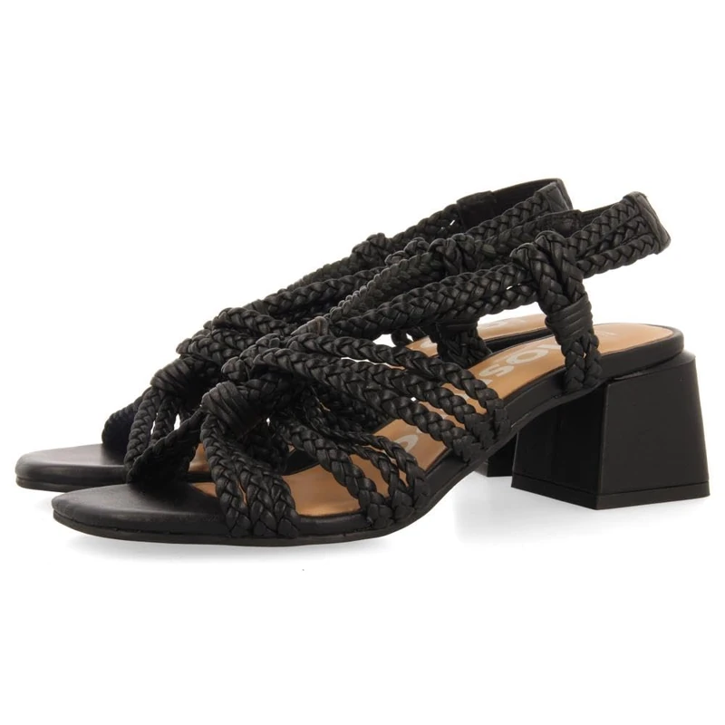 GIOSEPPO Maliq, Women's Sandal, Black, 41 EU, Black/White, 8.5 UK