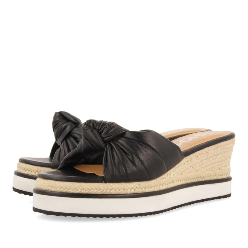 GIOSEPPO CAKRAN, Women's Sandal, Black, 40 EU, Black/White, 8 UK