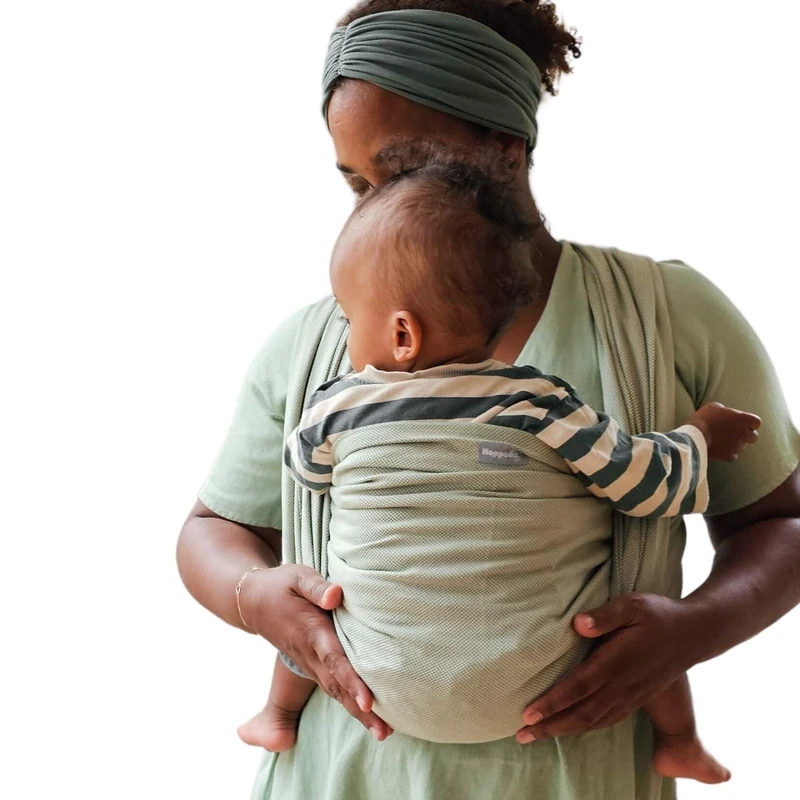 Hoppediz Woven Baby Sling from Birth Newborn to Toddler 100% Cotton Elba 4.60m