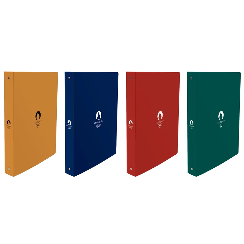 Olympiques Paris 2024 Pack of 14 Ring Binder A4 40 mm Spine 4 Rings Assorted 4 Colours