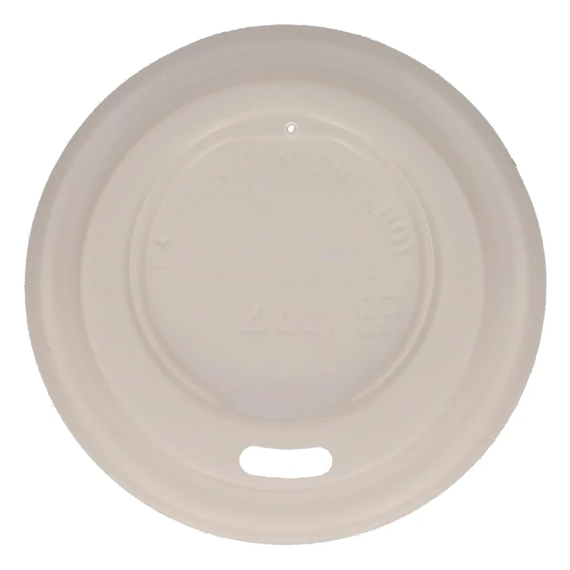 White Cpla Lid With Hole For 3-4 Oz Tumbler