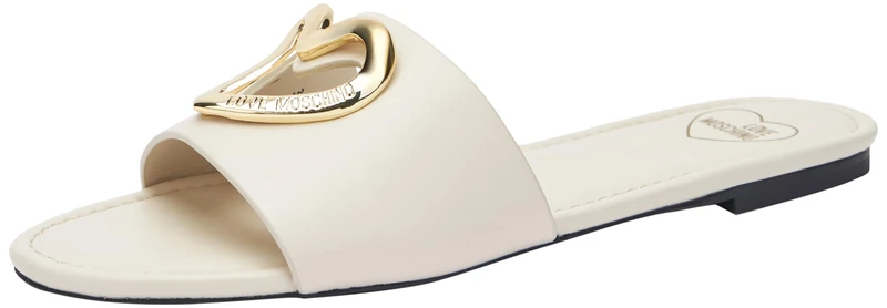 Love Moschino Women's ja28431g0i SABOTD.MICROLITE15 Calf, White, 3.5 UK