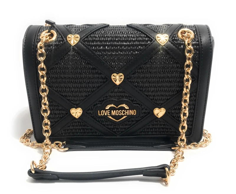 Love Moschino JC4313PP0IKO100A, Women's Shoulder Bag, Black, Black, 23X16X8