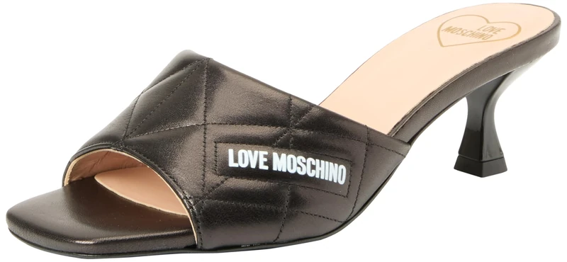 Love Moschino Women's ja28025g0i SabotD.ROCCHETTO55 Nappa Black, 6 UK