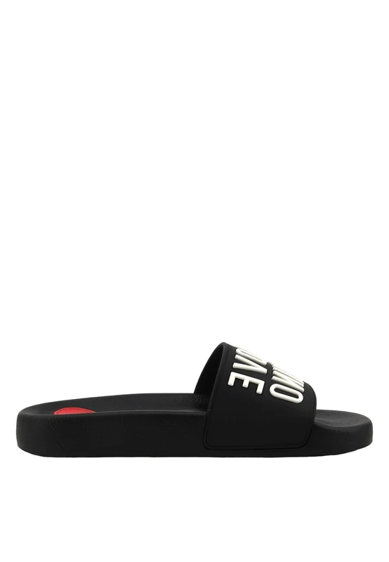 Love Moschino JA28052G0II14000, SABOTD.POOL25 PVC Black/White Woman, 35 EU, 35 EU, Black, 3 UK