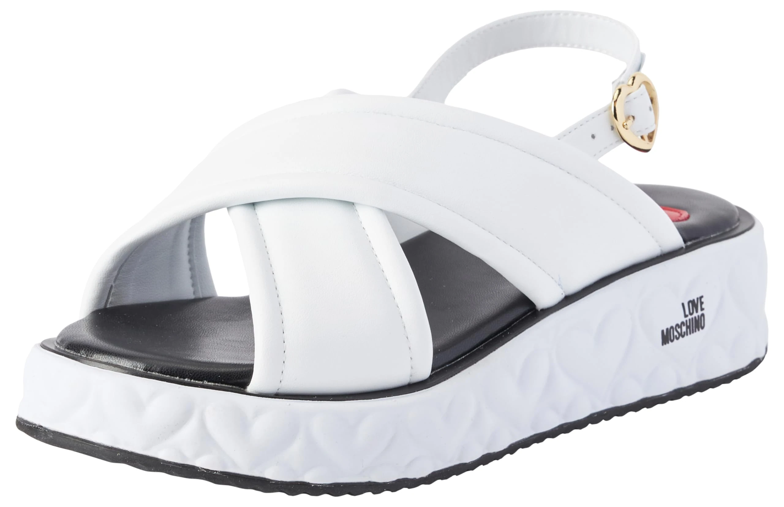 Love Moschino Women's ja16325i0i Sandal, White, 3 UK