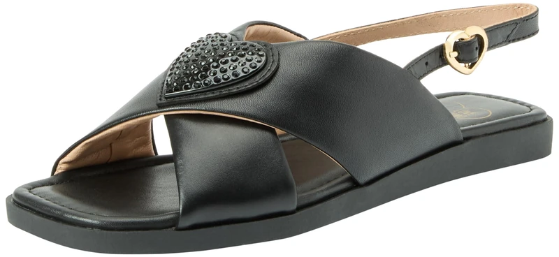 Pollini Women's ja16232g0i Sandal, Black, 7 UK