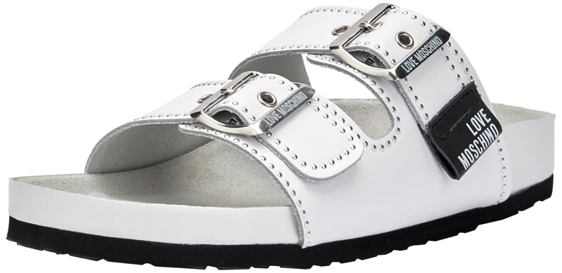 Pollini JA28253G0IIA0100, Women's Sandals, White, EU 39, White, 7 UK