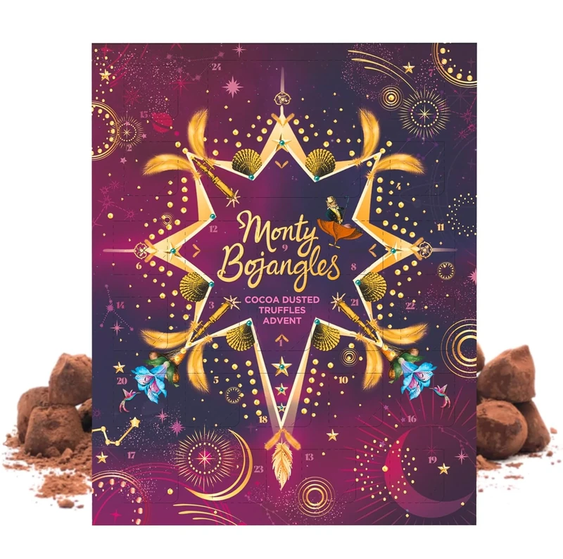 Monty Bojangles Enchanting Winter Nights Advent Calendar Chocolate Truffles (235g), Gifts For Chocolate Lovers With Delicious Truffles, Luxury Christmas Advent Calendar