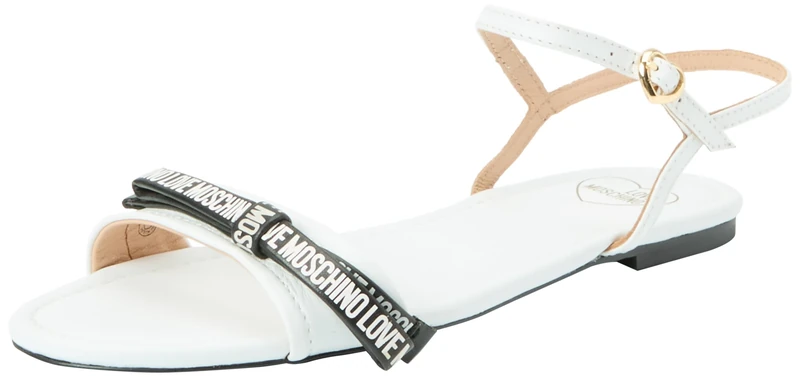 Love Moschino Women's ja16201g0i Sandal, White, 4 UK