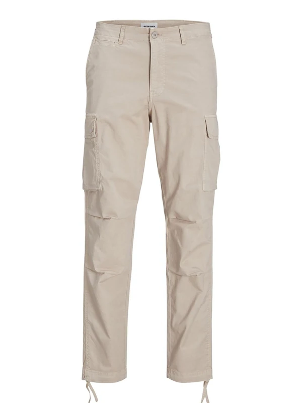 JACK & JONES Mens Tucker Cargo Trouser Silver Cloud 31W / 34L
