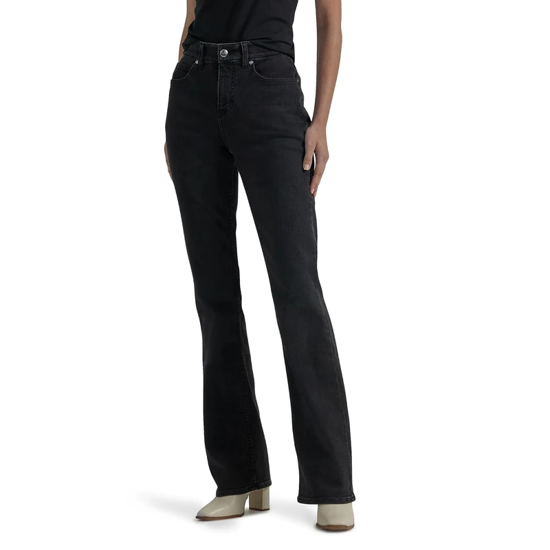Lee Women's Ultra Lux Comfort with Flex Motion Bootcut Jean, Midnight Bloom, 8 Long