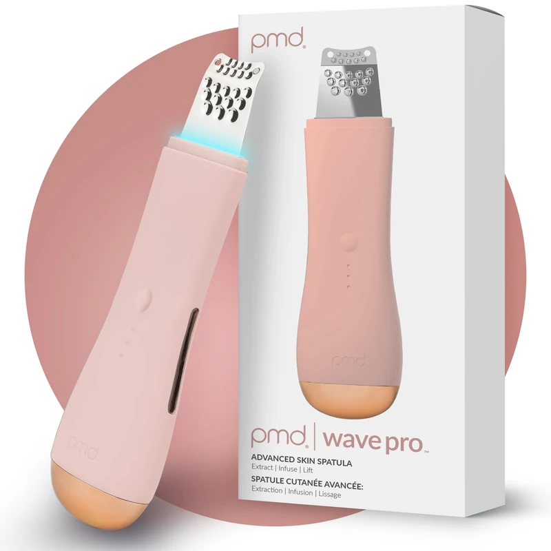 PMD Wave Pro - Professional-Grade Advanced Skin Spatula - Extract, Infuse, & Lift - SonicGlow Vibration Technology and EMS - Clear Pores, Blackheads, & Whiteheads