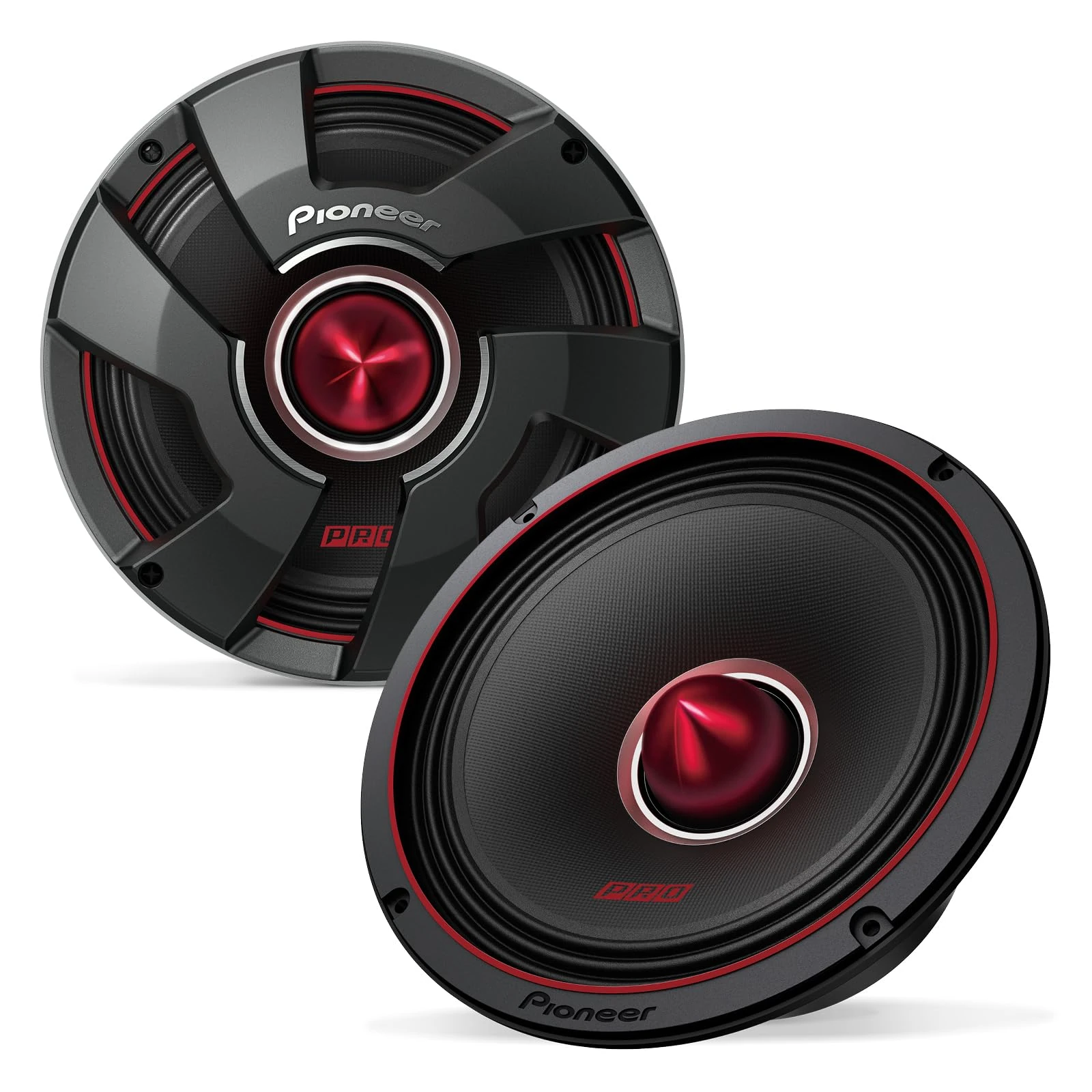 PIONEER TS-M801PRO P.R.O. Series 8" 700 W Max Power, Blended Pulp Cone, High Efficiency Mid-Bass Driver - PRO Series Component Speaker (Pair)