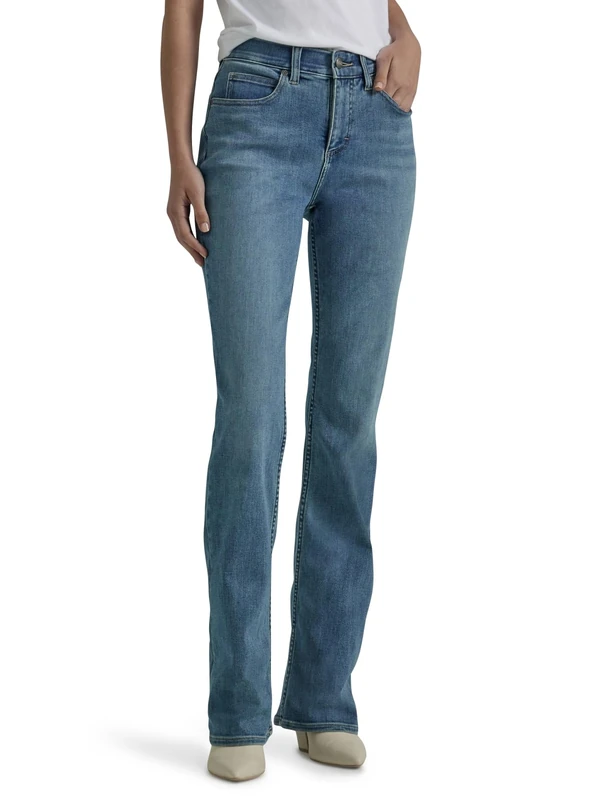 Lee Women's Ultra Lux Comfort with Flex Motion Bootcut Jean, Paradise Dream, 12 Long