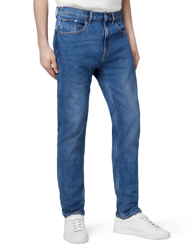 HUGO Men's Ash Slim Fit Jeans, Dark Blue Ash, 30