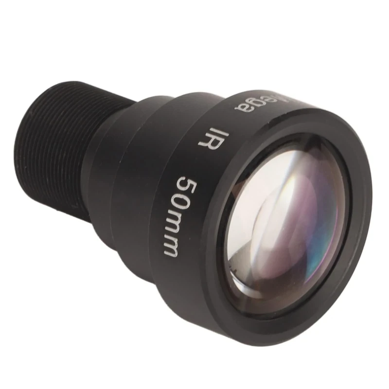 Cyrank 50mm 5MP HD M12 Camera Lens, Interface Aluminum Alloy HD Single Board Lens for CCTV Security Web Camera
