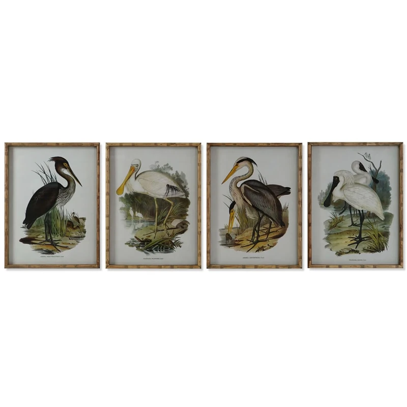 DKD Home Decor Oriental Birds Picture 45 x 3 x 60 cm (4 Units)