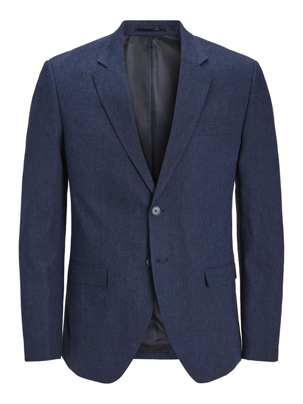 JACK & JONES Men's Jprriviera Linen Sn Slim Fit Blazer, Dark Navy/fit: Slim fit, 42R