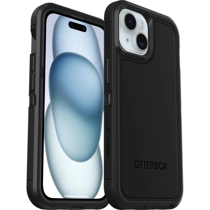 OtterBox Defender XT Case for iPhone 16e, 15, 14, 13 with MagSafe, Shockproof, Drop proof, Ultra-Rugged, Protective Case, 5x Tested to Military Standard, Black, No Retail Packaging