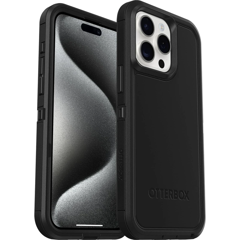 OtterBox Defender XT Case for iPhone 15 Pro Max with MagSafe, Shockproof, Drop proof, Ultra-Rugged, Protective Case, 5x Tested to Military Standard, Black
