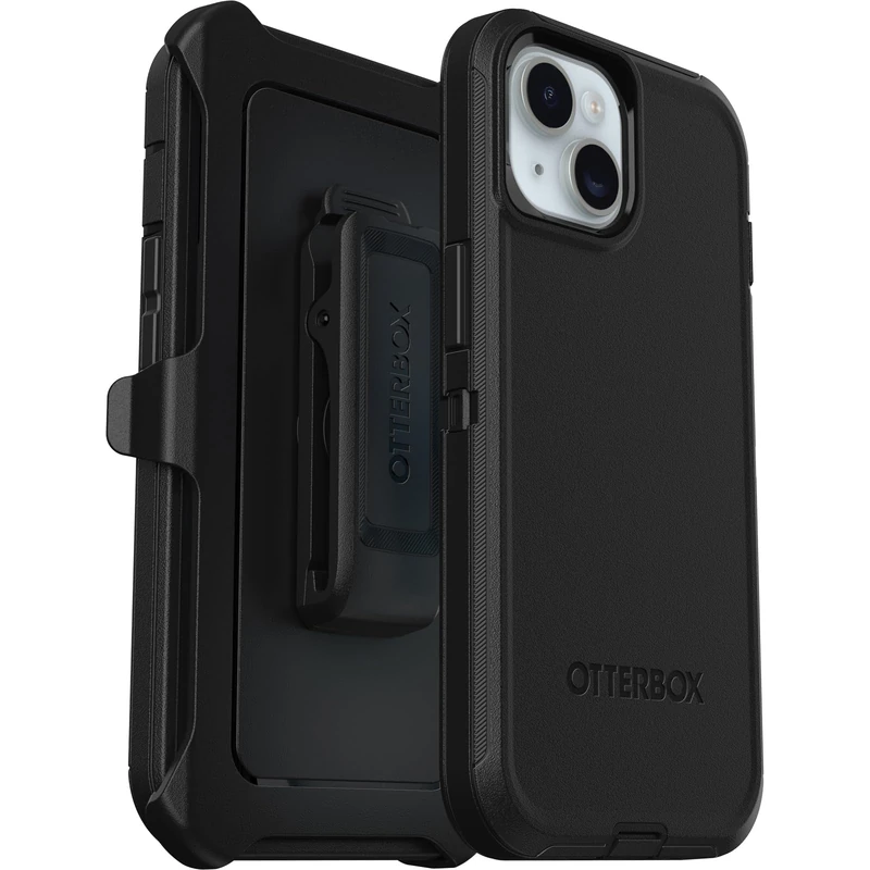 OtterBox Defender Case for iPhone 17e, 16e, 15, 14, 13, Shockproof, Drop Proof, Ultra Rugged, Protective Case, 5x Tested to Military Standard, Black, No Retail Packaging