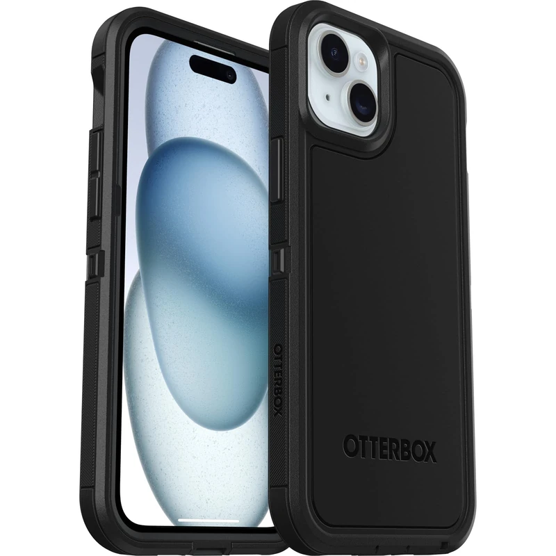 OtterBox Defender XT Case for iPhone 15 Plus/iPhone 14 Plus with MagSafe, Shockproof, Drop proof, Ultra-Rugged, Protective Case, 5x Tested to Military Standard, Black, No Retail Packaging