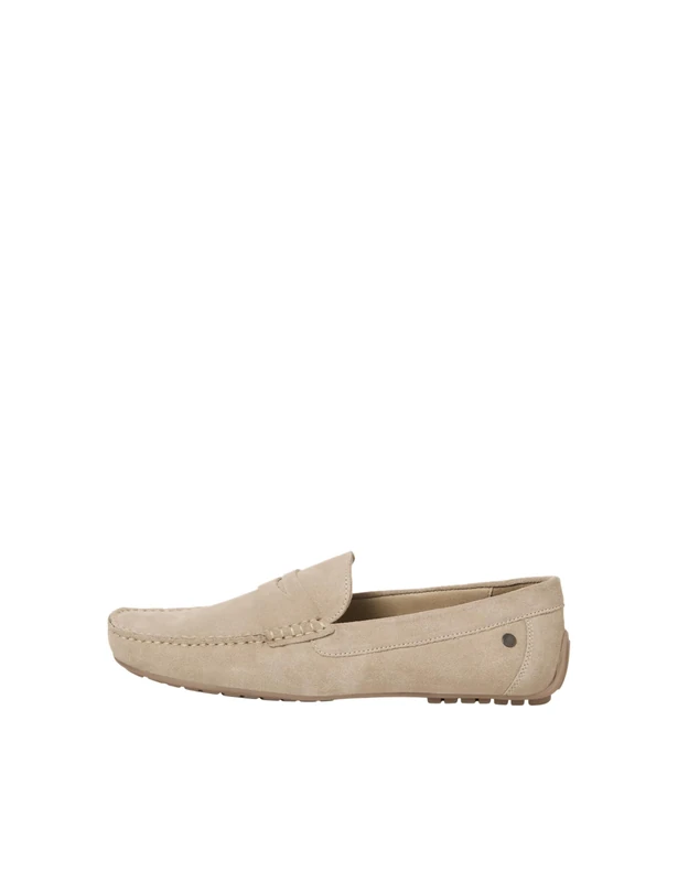 JACK & JONES Men's Jfwjensen Suede Loafer, Moonbeam, 8 UK