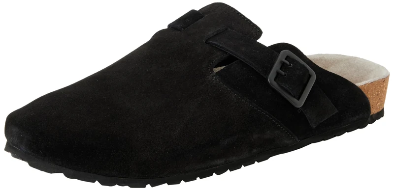 JACK & JONES Men's Jfwlouis Suede Mule Clogs, Charcoal, 7 UK