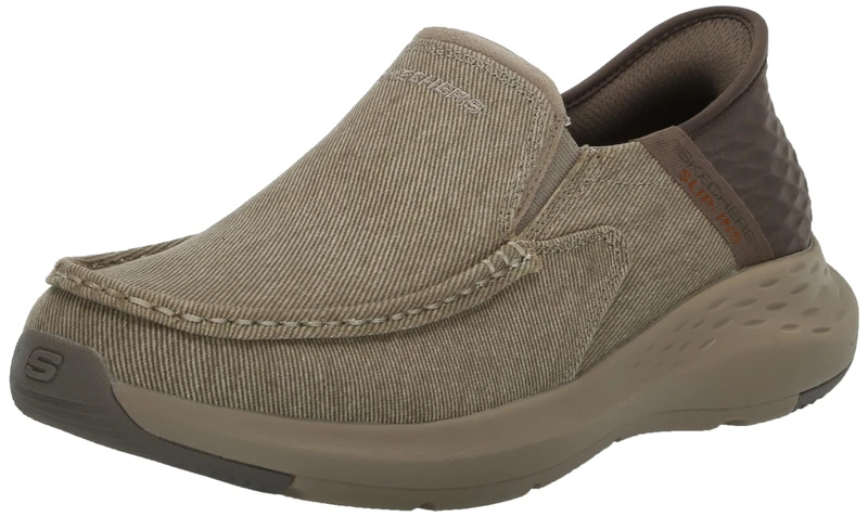 Skechers Men's Parson-Dewitt Hands Free Slip-in Moccasin, Beige, 7.5