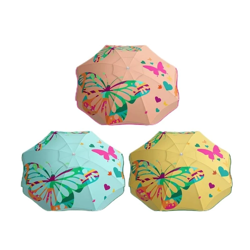 BigBuy Garden Parasol, Multicoloured, Standard, multicoloured, Estándar