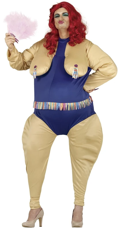 FIESTAS GUIRCA Sexy Drag Queen Mens Fancy Dress Costume - Funny Mens Outfit - Bachelor Party Stag Do Fancy Dress Men Size M 38-40