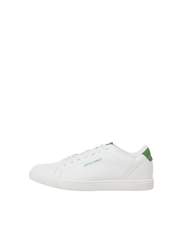 JACK&JONES JFWBOSS PU Sneaker NOOS, Sneaker, White/Detail:Medium Green,