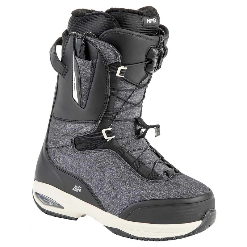 Nitro Women's Snowboards Faint TLS '23 All Mountain Freestyle Freeride Quick Lacing System Boat Snowboard Boot Black Sand MP 27.0 // EU 41 1/3 // US WMN 9.5