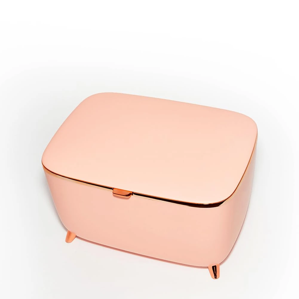 MegLob 9L Smart Mini Fridge, Portable Beauty Refrigerator, Car Cosmetics Cooler, Desktop Medicine Insulin Breast Milk Freezer-Can Be Connected Wirelessly with Mobile Phone,Champagne orange
